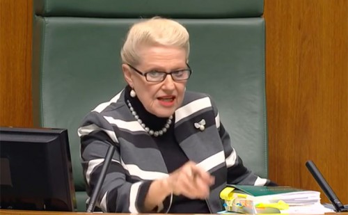 Speaker of the House, Bronwyn Bishop.