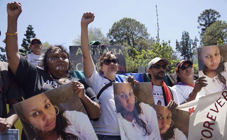 Protests in 2014 following the death of Ms Dhu.