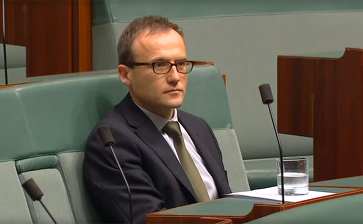 Greens industrial relations spokesperson, Adam Bandt... a supporter of the war on Libya.