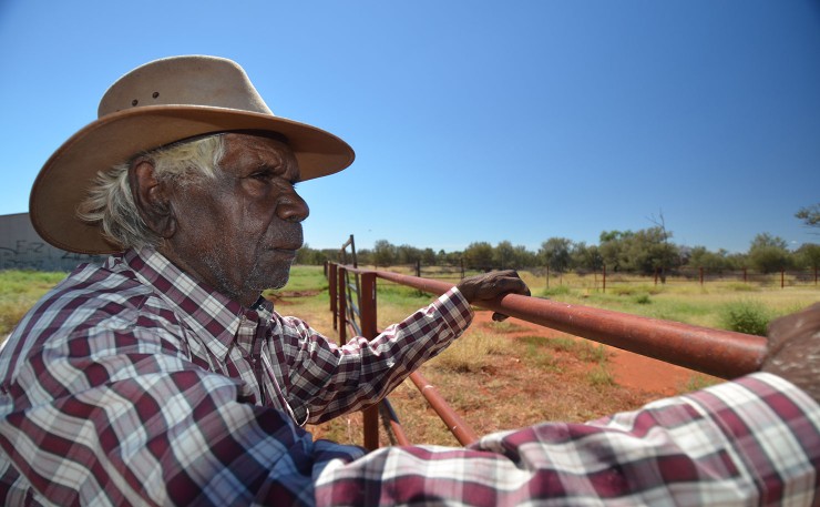 Banjo Morton, an Ampilatwatja elder bordering the Utopia homelands. (IMAGE: Chris Graham)