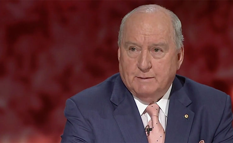 Radio shock jock and unabashed Abbott fan, Alan Jones.