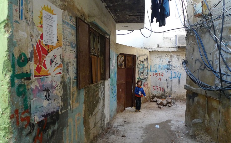 The Bourj al-Barajneh Refugee camp in Beirut, Lebanon.