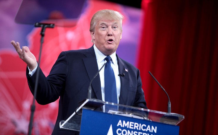 Donald Trump speaking at the 2015 Conservative Political Action Conference (CPAC) in National Harbor, Maryland. (IMAGE: Gage Skidmore, Flickr). 