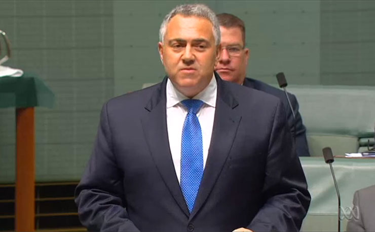 Former Treasurer Joe Hockey, during his final speech to parliament.