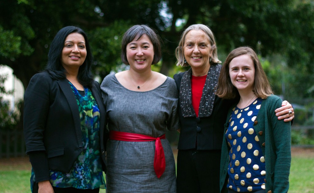 Prominent members of the NSW Greens, left to right: Dr Mehreen Faruqi MLC, Jenny Leong MP, Senator Lee Rhiannon and Councillor Melissa Brooks. IMAGE: Mark Riboldi, Flickr.