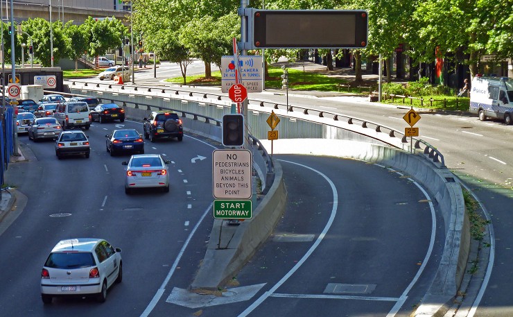 The Sydney Cross City Tunnel.