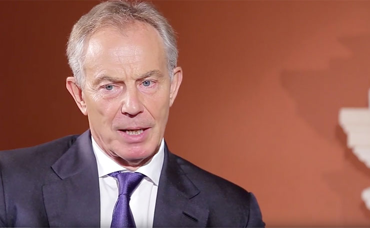 Former British Prime Minister Tony Blair.