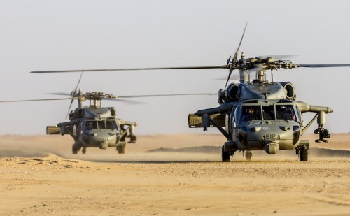 US Sea Hawk helicopters in Kuwait. (IMAGE: New York National Guard, Flickr).
