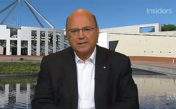 Turnbull Government minister Arthur Sinodinos, pictured appearing on ABC TV's Insiders program.