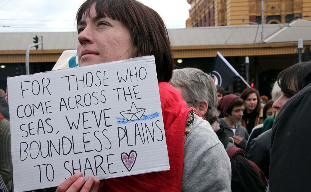 A Refugee Action protest in Melbourne in July 2013. (IMAGE: Takver, Flickr) 