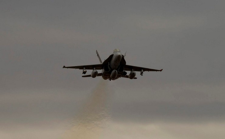 A file image of a A Royal Australian Air Force F/A-18 Hornet aircraft, pictured in November 2015. (IMAGE: LSIS Justin Brown Department of Defence)