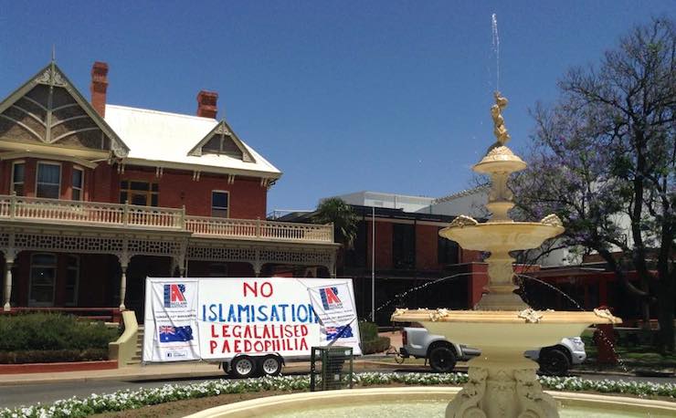 A Reclaim Australia Advertising Board From Mildura Rally