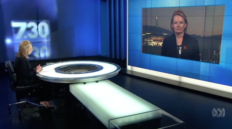 Sussan Ley and Leigh Sales on 7:30