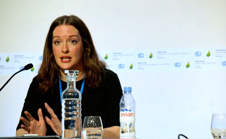Liz Gallagher from environment group E3G, at the COP21 climate talks in Paris. (IMAGE: Thom Mitchell, New Matilda).