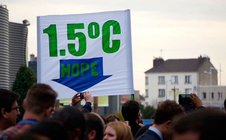 Protestors at the COP21 Paris climate talks. (IMAGE: Thom Mitchell, New Matilda)