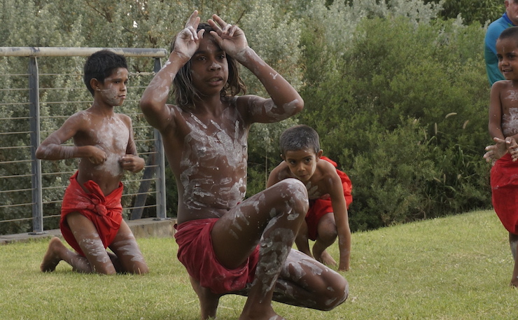IMAGE: Thom Mitchell. A cultural dance performed in Fred Hollows' honour.