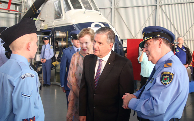 Kevin Scarce, pictured, is a Rear Admiral and former SA Governor. (IMAGE: South Australian Aviation Museum, Flickr)