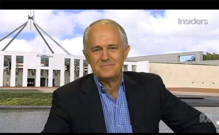 Malcolm Turnbull, pictured on Insiders.