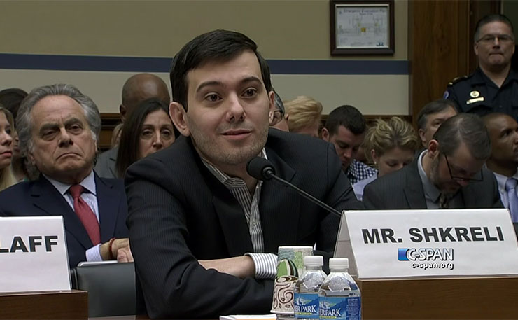 Martin Shkreli appears before the US Congress, and 'pleads the 5th' on questions around drug pricing.