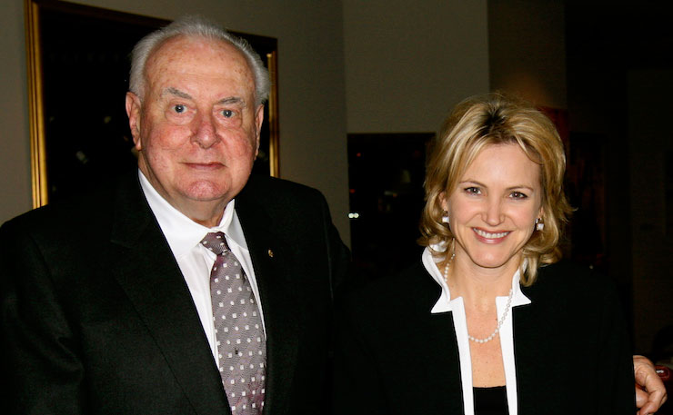 Melissa Parke pictured with former Prime Minister and Labor statesman, the late Gough Whitlam.