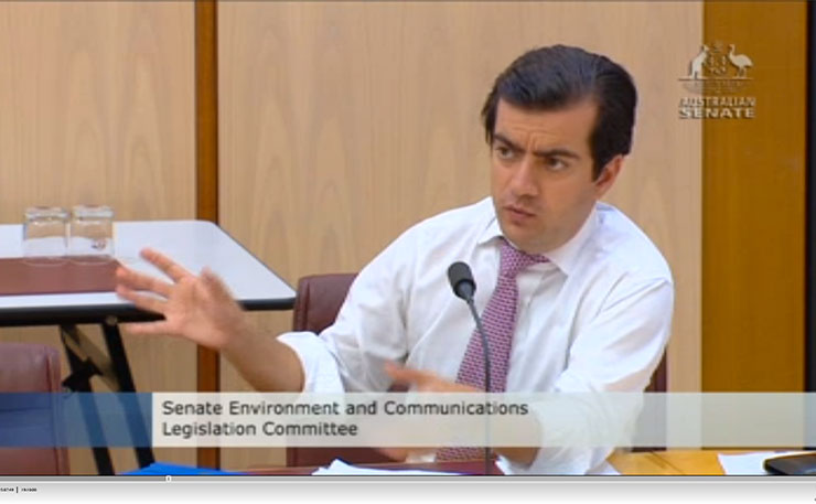 Labor Senator Sam Dastyari, grills ABC Managing Director Mark Scott of the Nick Ross affair.