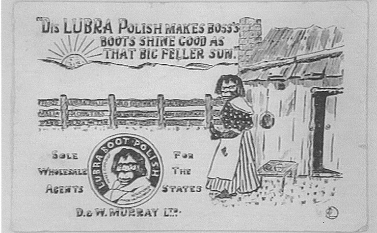 An advertisement for 'Lubra boot polish', from 1906.