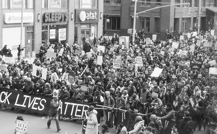 A #blacklivesmatter march in New York in 2014. (IMAGE: A Jones, Flickr)