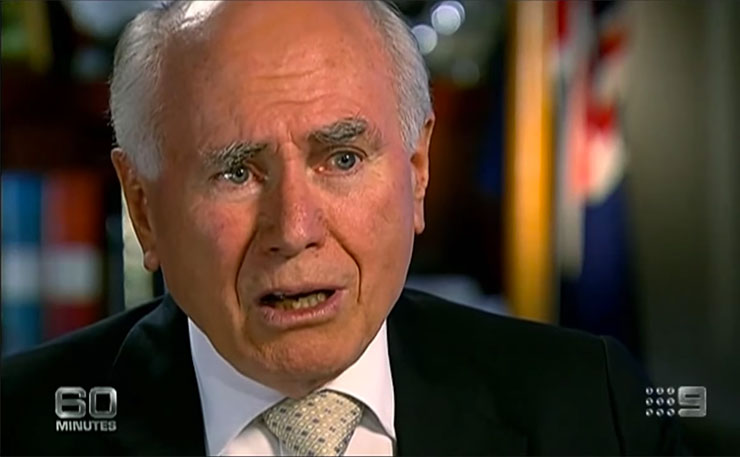 Former Australian prime minister, John Howard in 2012. He introduced a '10 Point Plan' in 1997 designed to weaken Native Title rights.