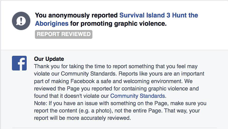 Survival-Island-facebook-complaint