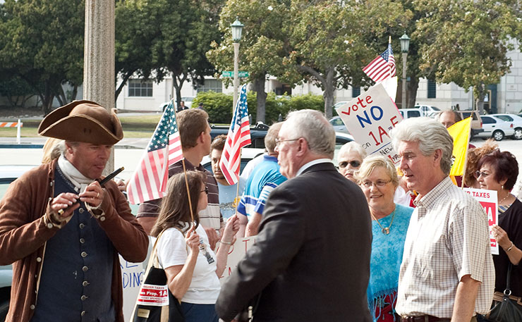 A Patriots Mayday Tea Party, at Pasadena, California. (IMAGE: Ross Berteig, Flickr)