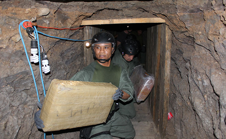 US Immigration and Customs officers uncover an elaborate cross-border drug smuggling tunnel discovered inside a warehouse near San Diego. (IMAGE: Dan Rogers, DVIDSHUB, Flickr) 