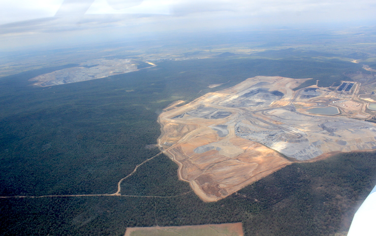 IMAGE: Ros Druce. An aerial shot of Maules Creek and Boggabri mines. January 2016.
