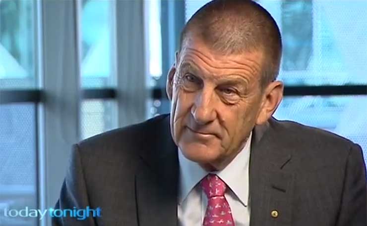 Former Victorian Premier Jeff Kennett, now Chairman of BeyondBlue. (IMAGE: Screengrab, Today Tonight, Channel 7)