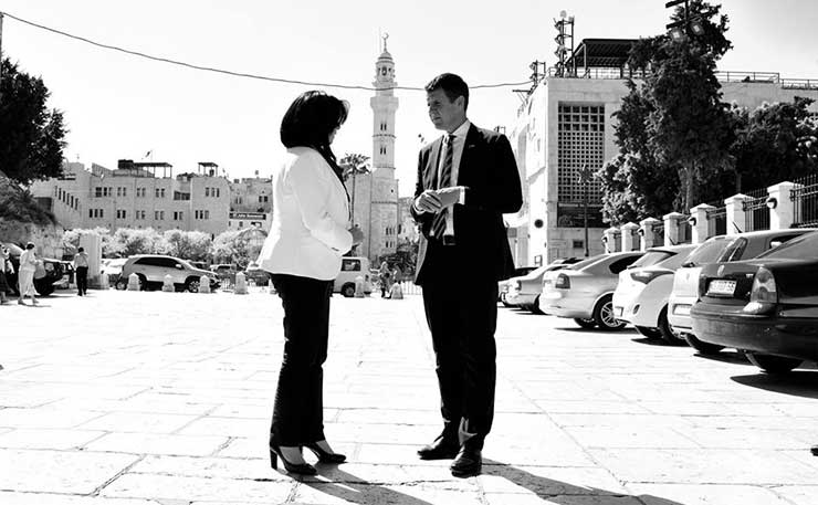 Mike Baird meets the Mayor of Bethlehem, Vera Baboun during his recent trip to Israel.