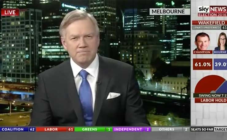 Andrew Bolt, hosting a show on Sky News.