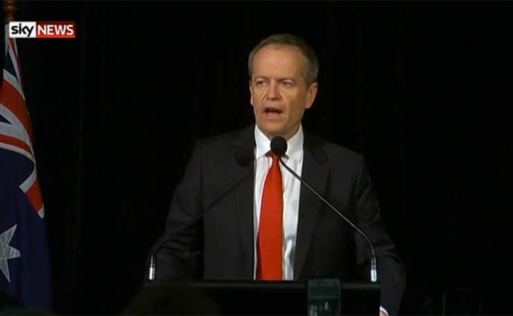 Federal Opposition leader, Bill Shorten, who also opposes #changethedate