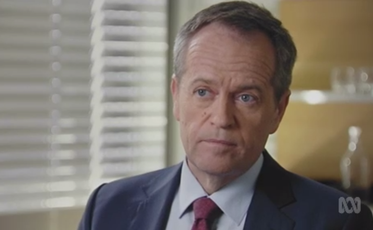 Opposition leader Bill Shorten, pictured on ABC's Four Corners program.