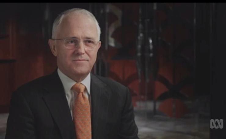 Australian Prime Minister Malcolm Turnbull, pictured on ABC's Four Corners program.