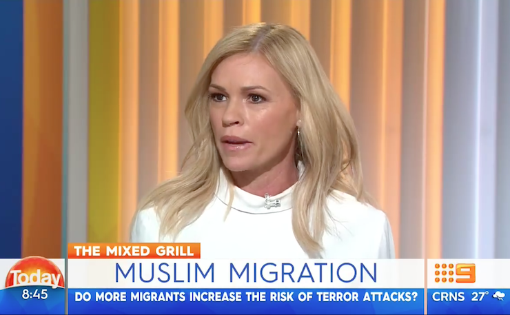 TV personality Sonia Kruger, who called for a ban on Muslim's immigrating to Australia.