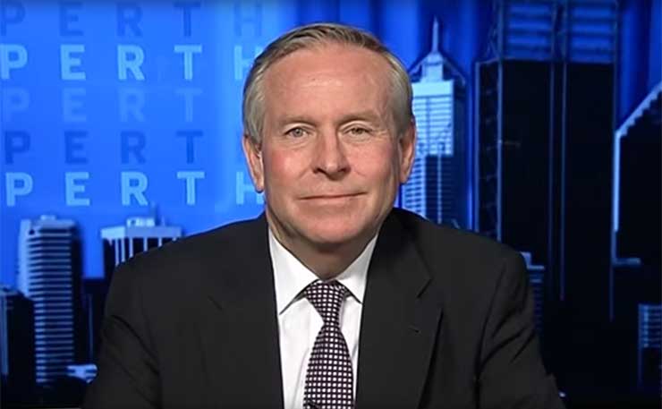 West Australian Premier Colin Barnett, pictured in a screengrab from a Sky News interview.