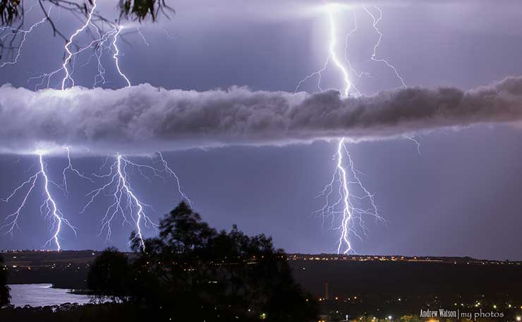 A file image of a storm in Adelaide, in January 2014. (Andy Watson, Flickr)