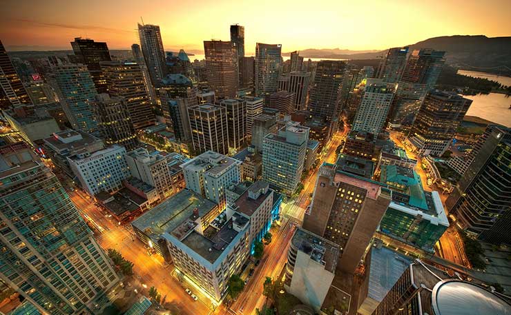 Downtown Vancouver, at sunset. (IMAGE: Magnus Larsson, Flickr)