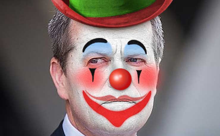 Wannabe creepy clown in chief, Bill Shorten.