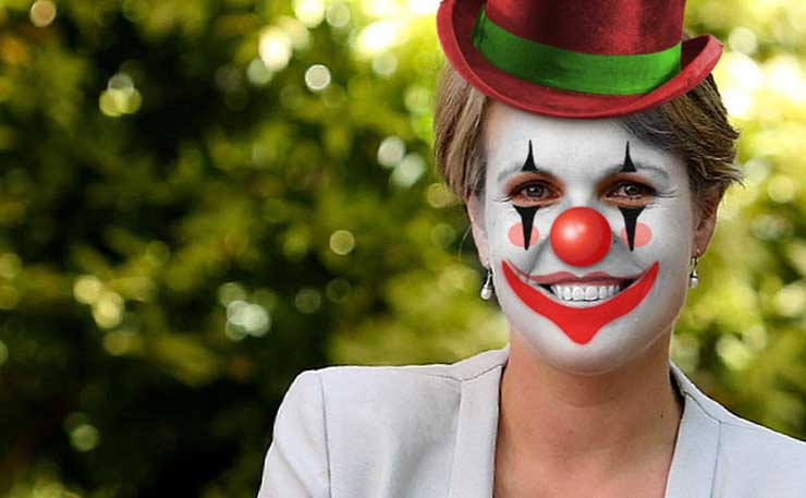 Disarmingly appealling creepy clown Tanya Plibersek.