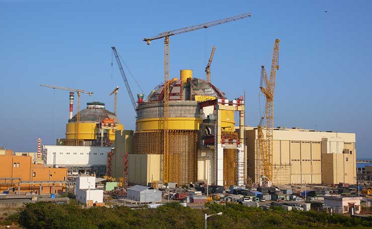 The Kudankulam nuclear power plant, under construction in India. (IMAGE: Wikipedia).