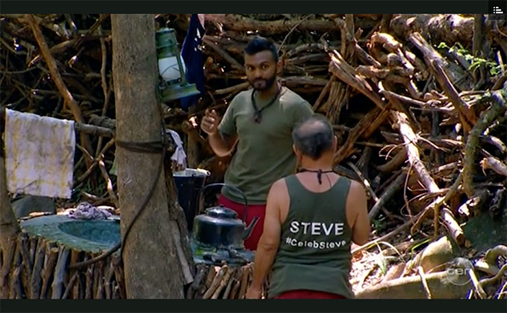Nazeem Hussain and Steve Price on I'm A Celebrity Get Me Out Of Here.