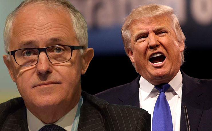 Australian Prime Minister Malcolm Turnbull and US president Donald Trump.