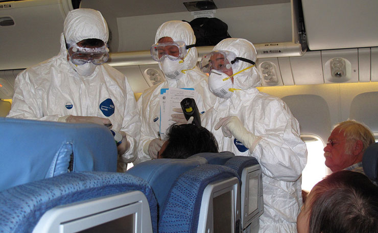 Swine Flu Inspection  Doctors testing all incoming passengers for swine flu upon arrival at Shanghai's Pudong airport, in 2009. (IMAGE: Kyle Simourd, Flickr)
