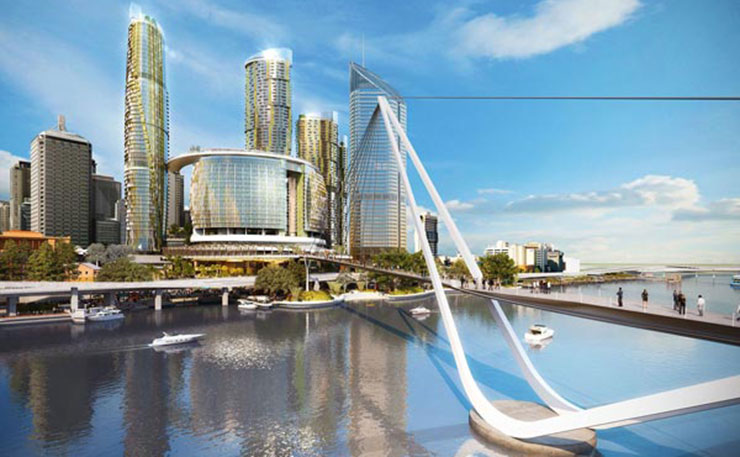 An artist's impression of the  proposed Queens Wharf development.