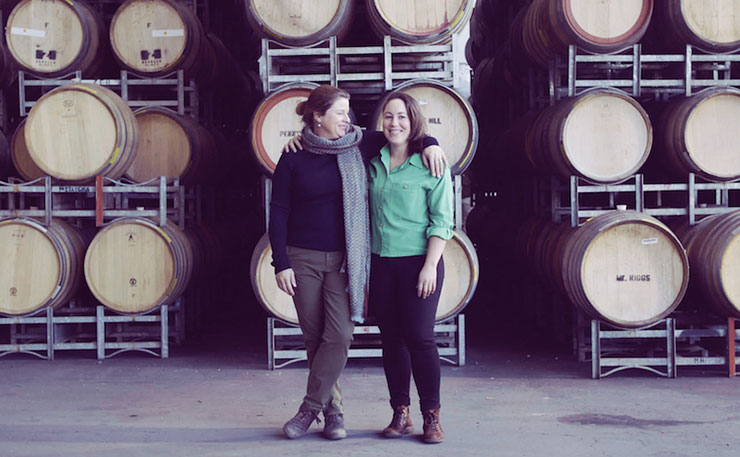 Sparkke winemaker Sarah Lyons (right) and mentor and award winning winemaker Rose Kentish.